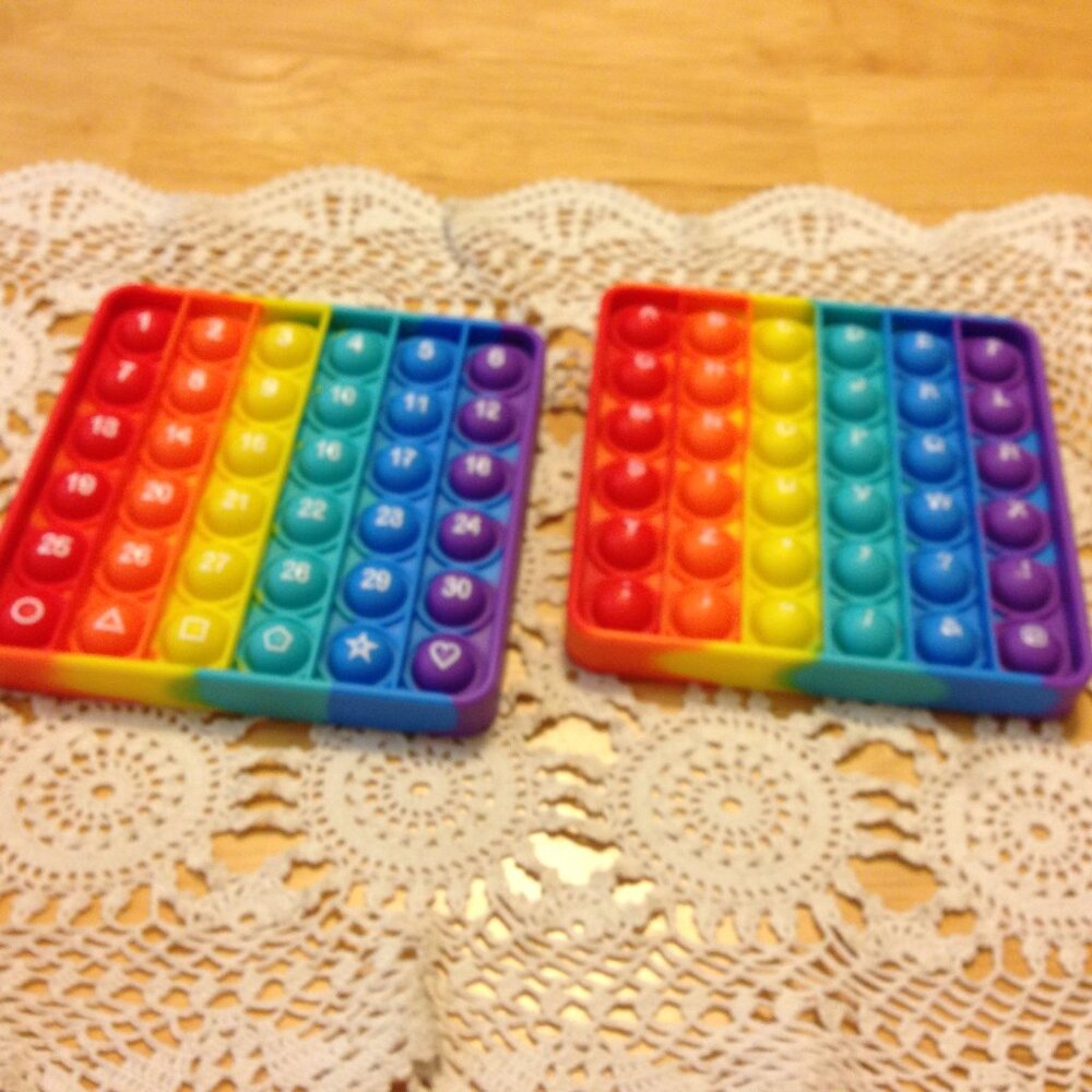 Pop It Fidget Bubble Games, numbers and letters